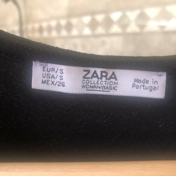 Zara Small Notch Neck Short sleeve "Embroidered" Tee Multi-Colored - Picture 3 of 4